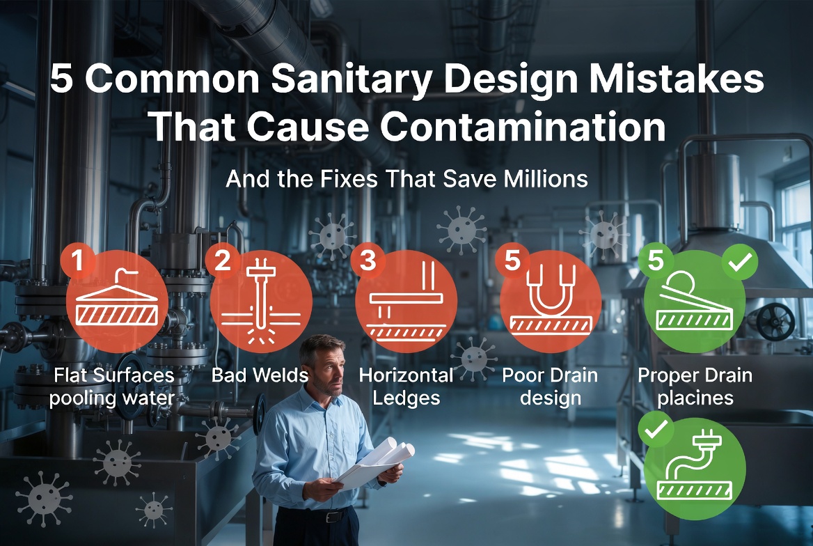 5 Common Sanitary Design Mistakes That Cause Contamination (And the Fixes That Save Millions)